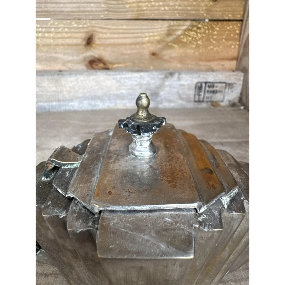 Antique Art Deco Stylish Silverplate‎ Teapot with Ebony Handle
